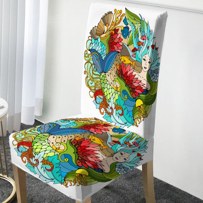 The Happy Mermaid Chair Cover