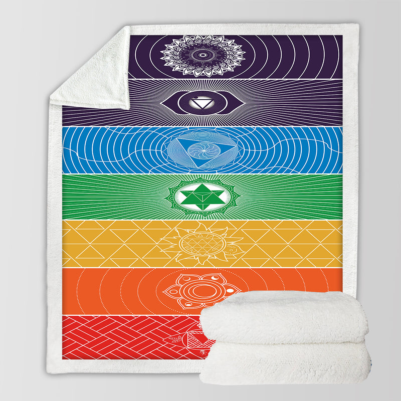 Chakra Yoga Bedspread Blanket