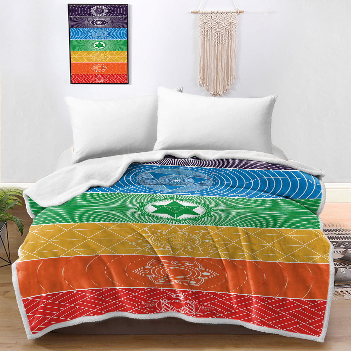 Chakra Yoga Bedspread Blanket