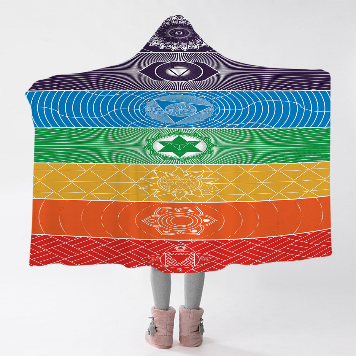 Chakra Yoga Cozy Hooded Blanket