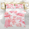 Red Coral Wonders Reversible Bed Cover Set