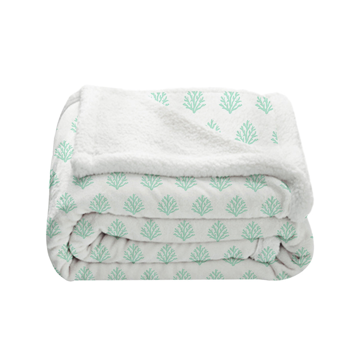 Coral Mint Bedspread Blanket