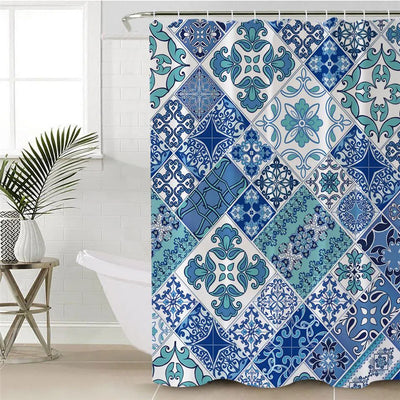 Coastal Mosaic Shower Curtain