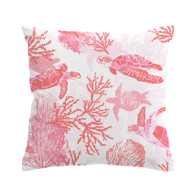Red Coral Wonders Couch Cover