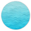 Waves of Blue Round Area Rug