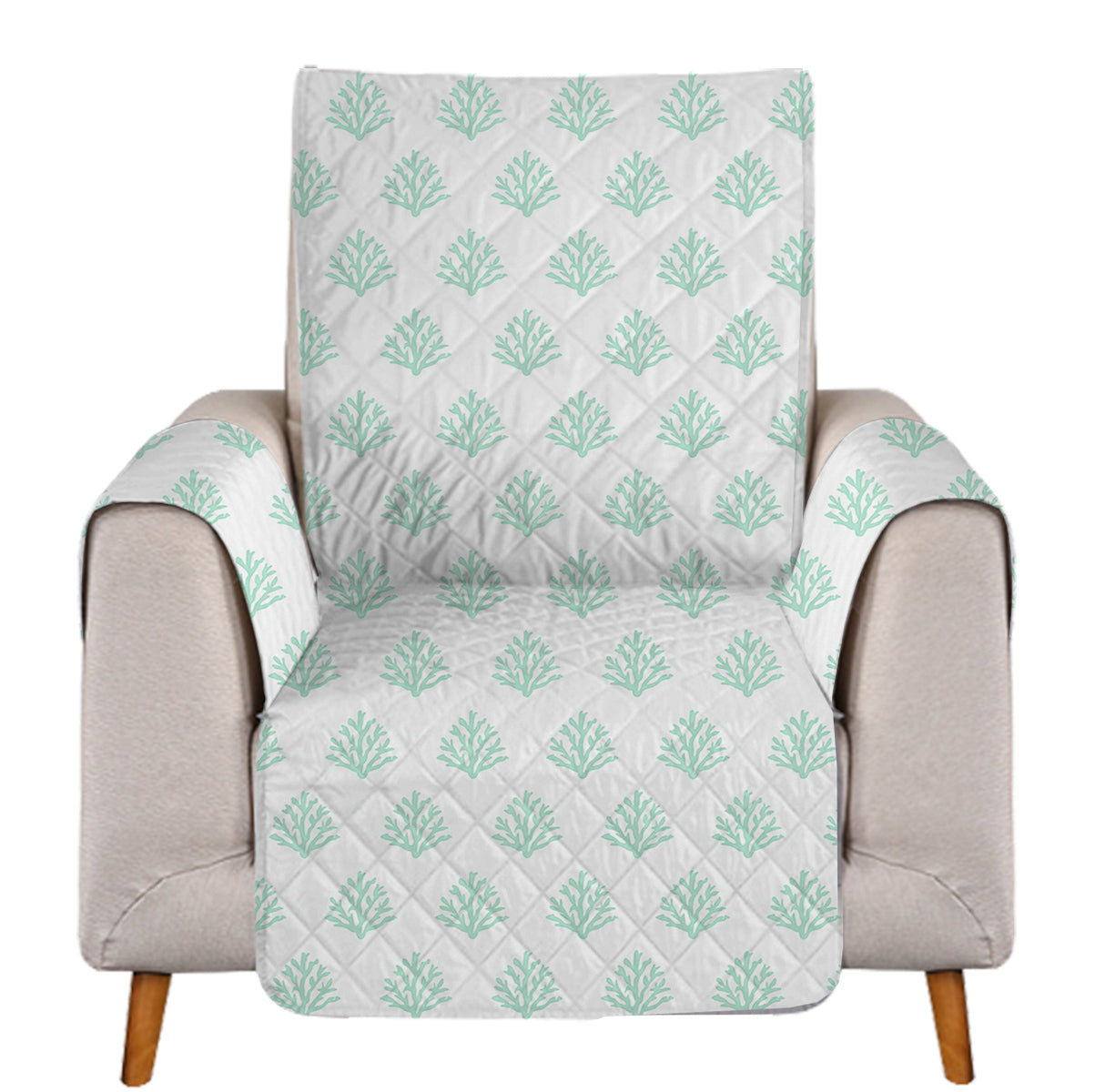 Coral Mint Sofa Cover