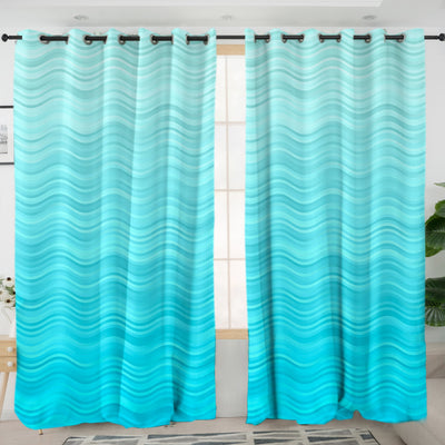 Waves of Blue Curtains