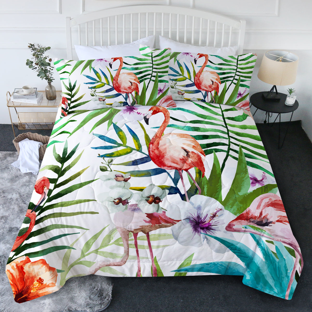 Flamingo Tropics Comforter Set