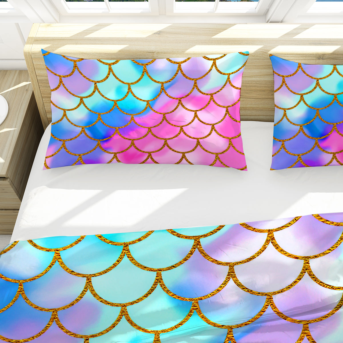 Mermaid Passion Reversible Bedcover Set
