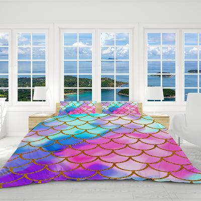 Mermaid Passion Reversible Bedcover Set