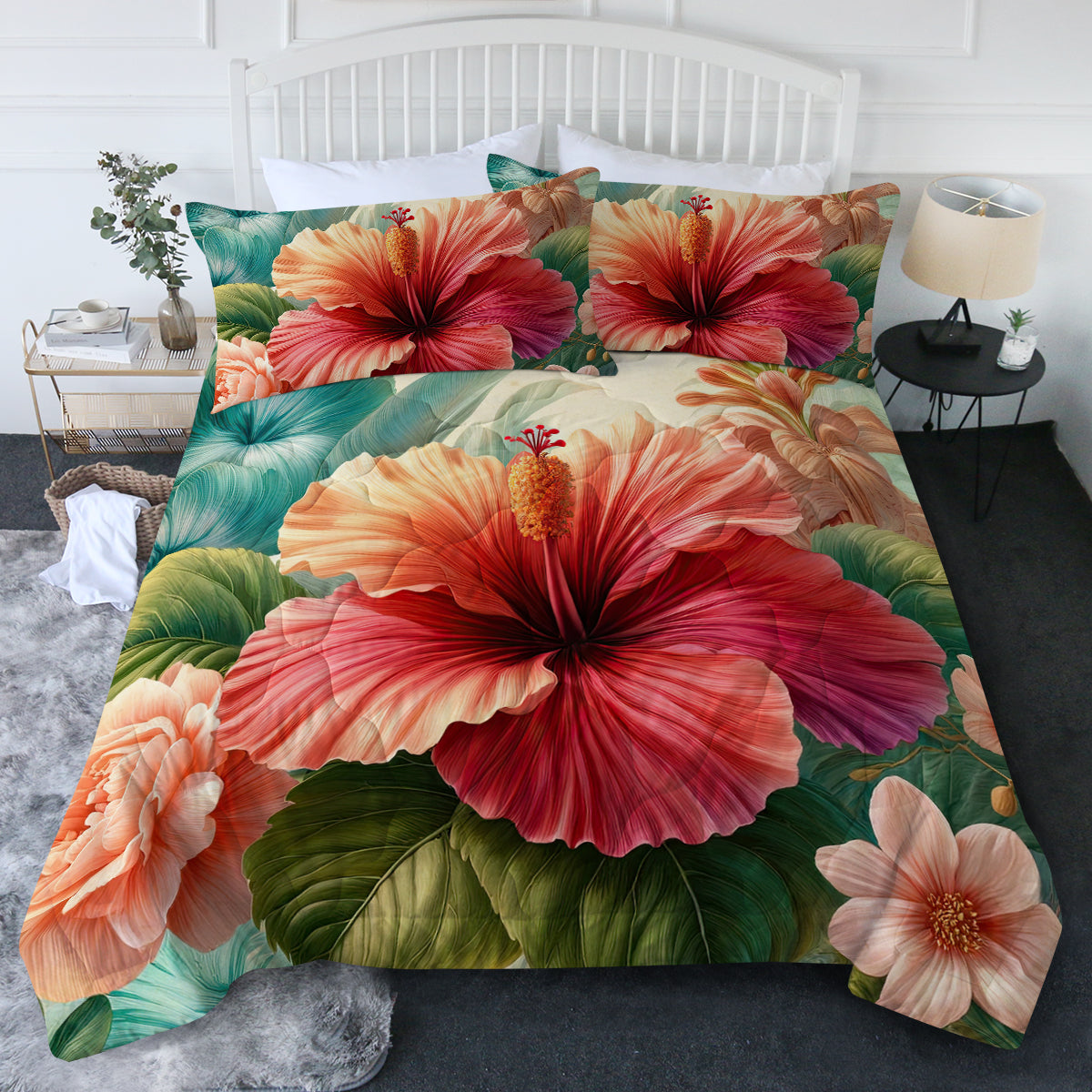 Hibiscus Flower Comforter Set