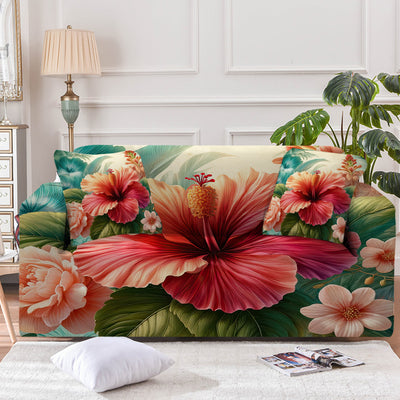 Hibiscus Flower Couch Cover