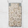 Brown Seashells Crib Bedding