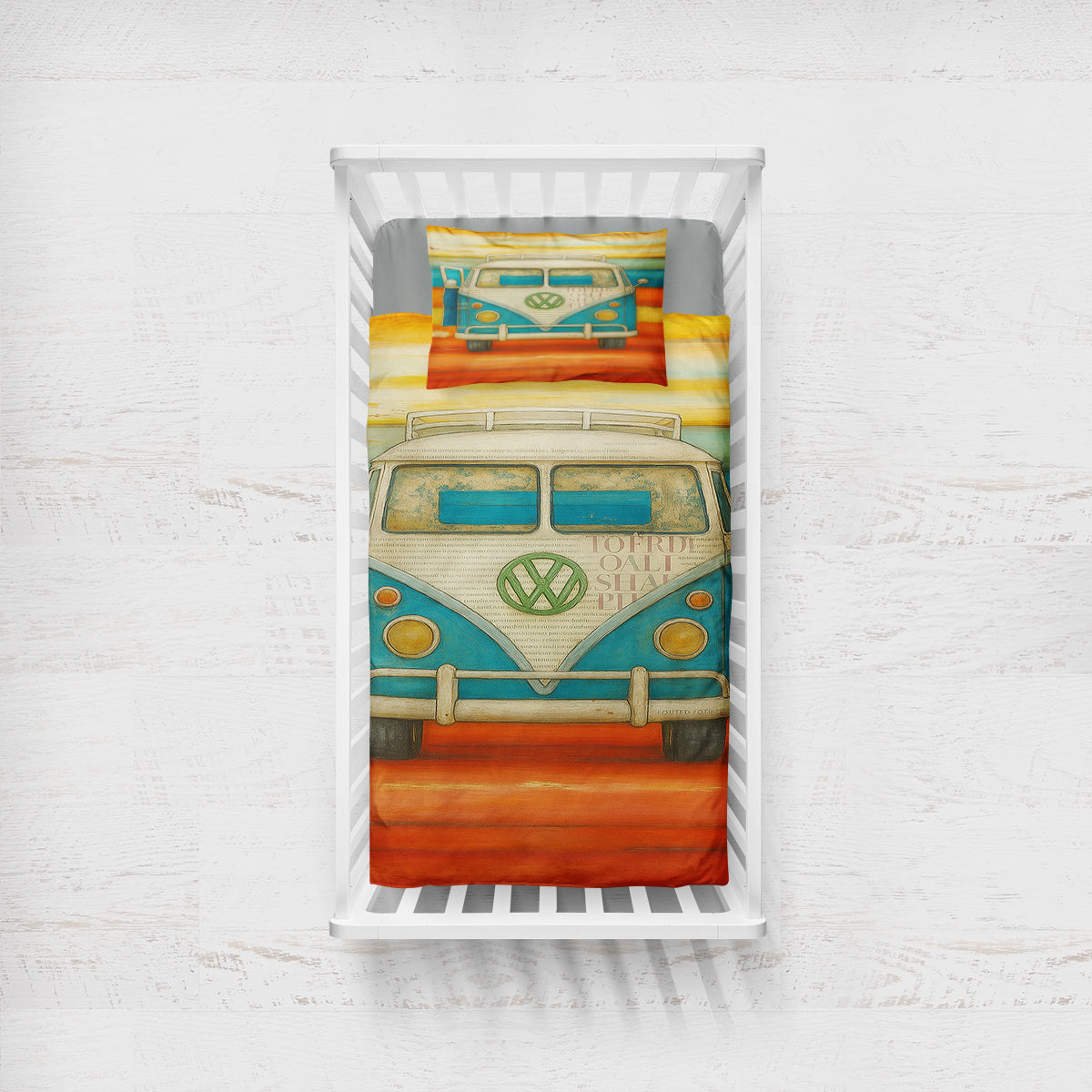 Vee Dub Sunset Crib Bedding