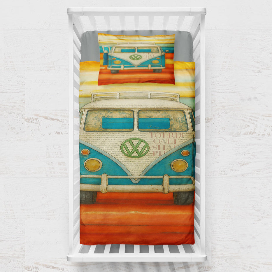 Vee Dub Sunset Crib Bedding