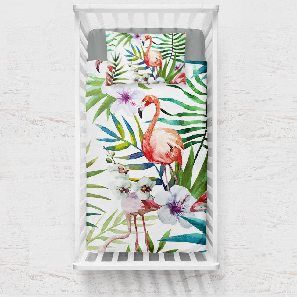 Flamingo Tropics Crib Bedding