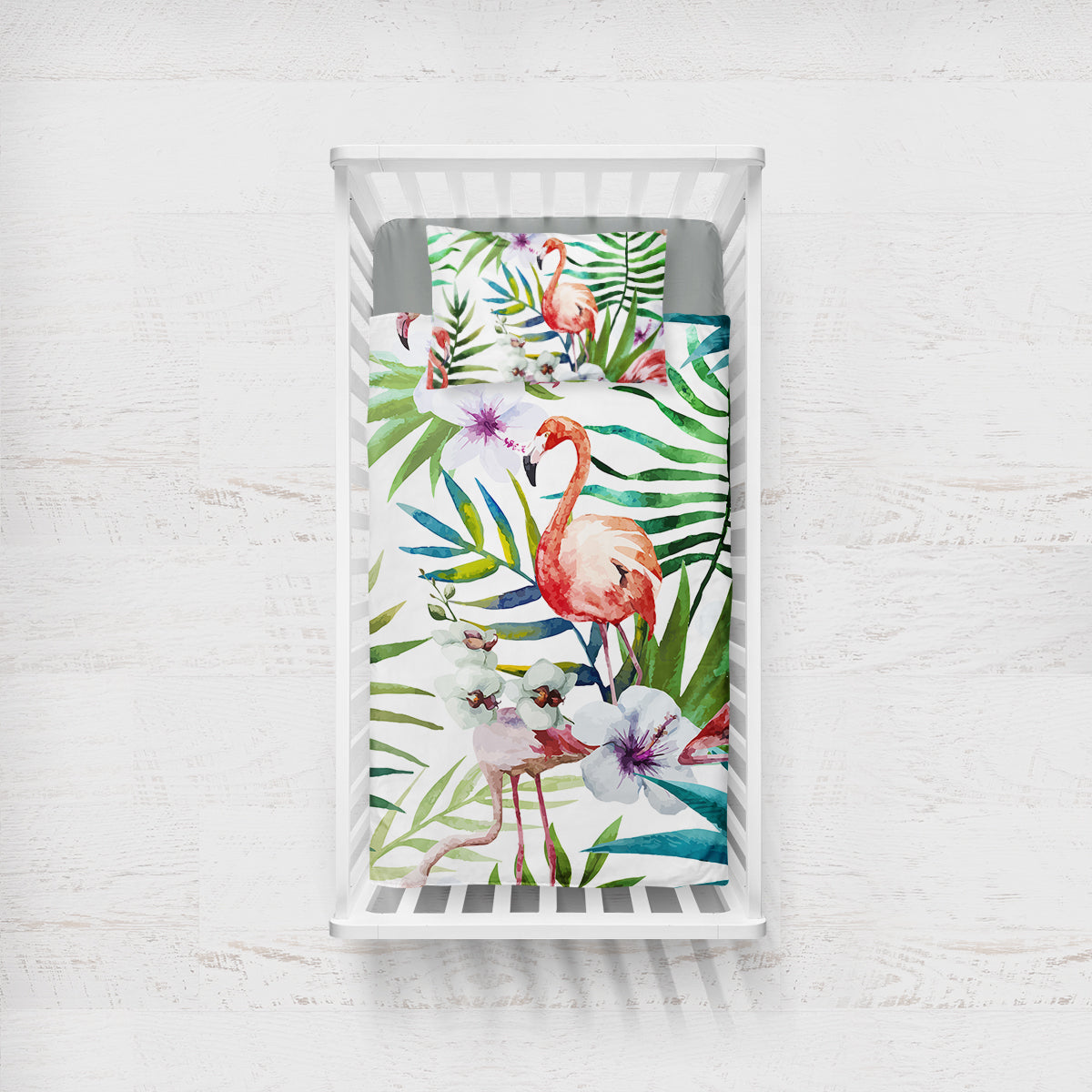 Flamingo Tropics Crib Bedding