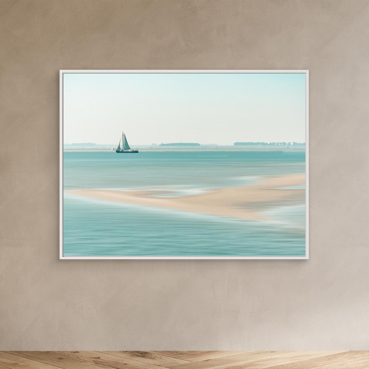 Canvas Print - Passing a Sandbank by Bernardine De Laat