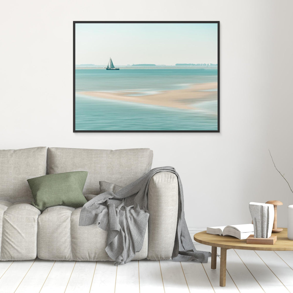 Canvas Print - Passing a Sandbank by Bernardine De Laat