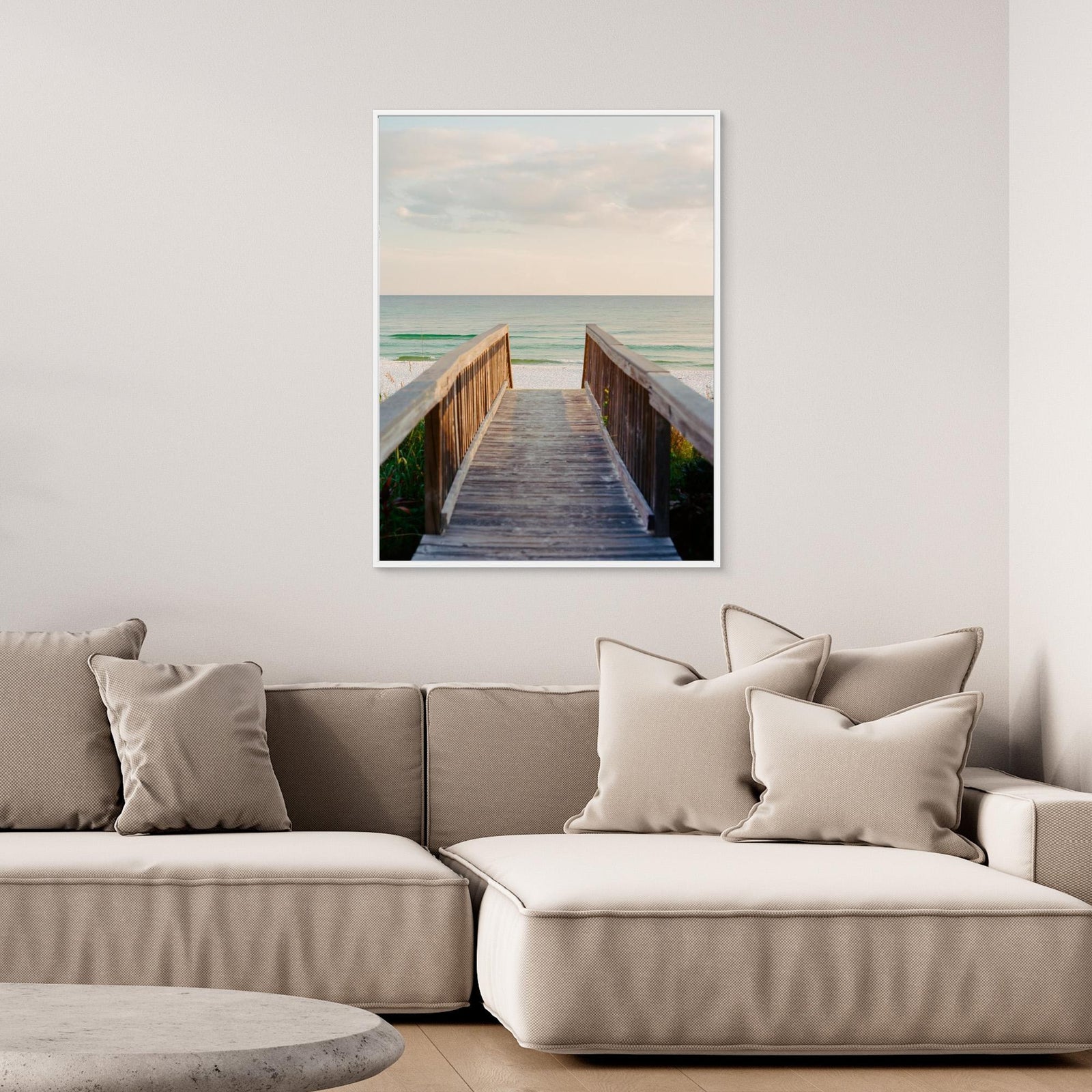 Canvas Print - Pastel Ocean Sunset VIII by Bethany Young