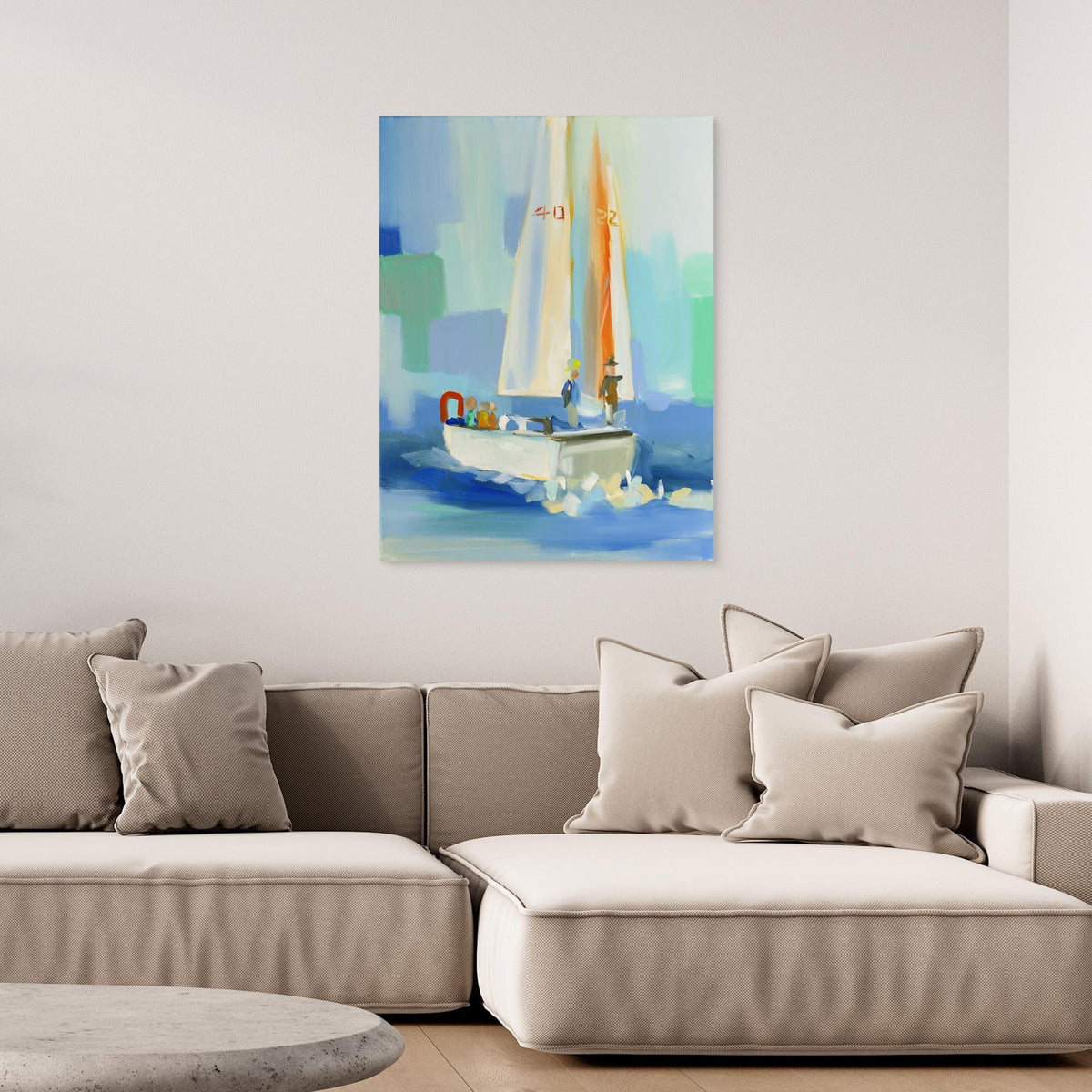 Canvas Print - Sailboat by Jenny Westenhofer