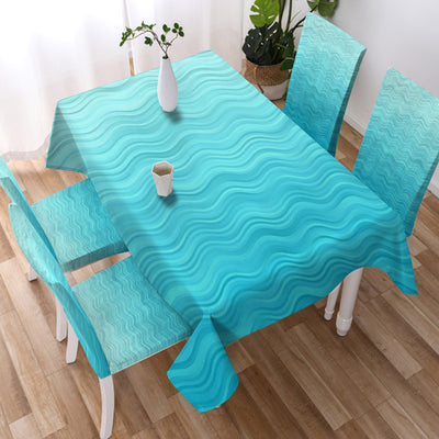 Waves of Blue Chair Cover