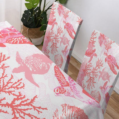 Red Coral Wonders Chair Cover