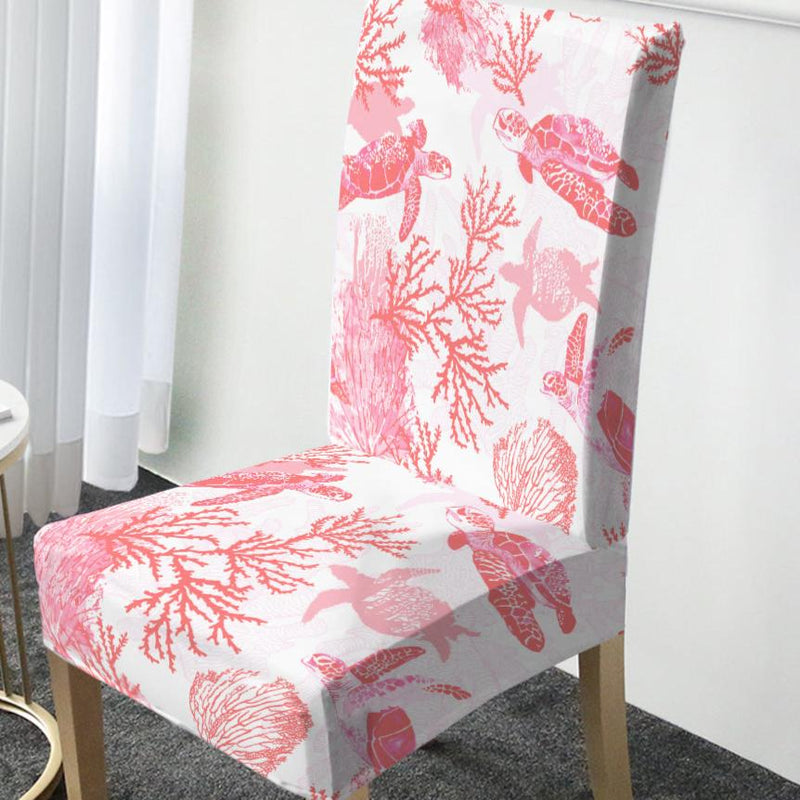 Red Coral Wonders Chair Cover