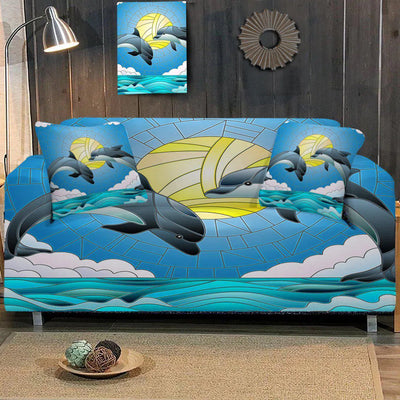 Dolphin Dancing Couch Cover