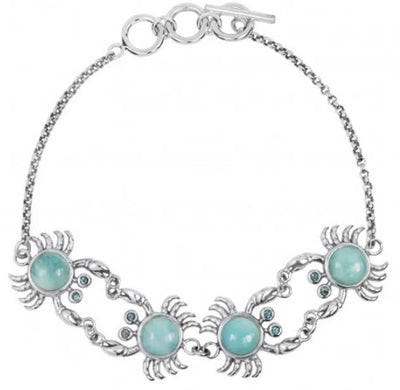 Caribbean Larimar Crab Bracelet - Miami