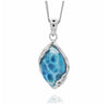 Caribbean Larimar Classic Pendant Necklace