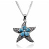 Caribbean Larimar Starfish Pendant Necklace