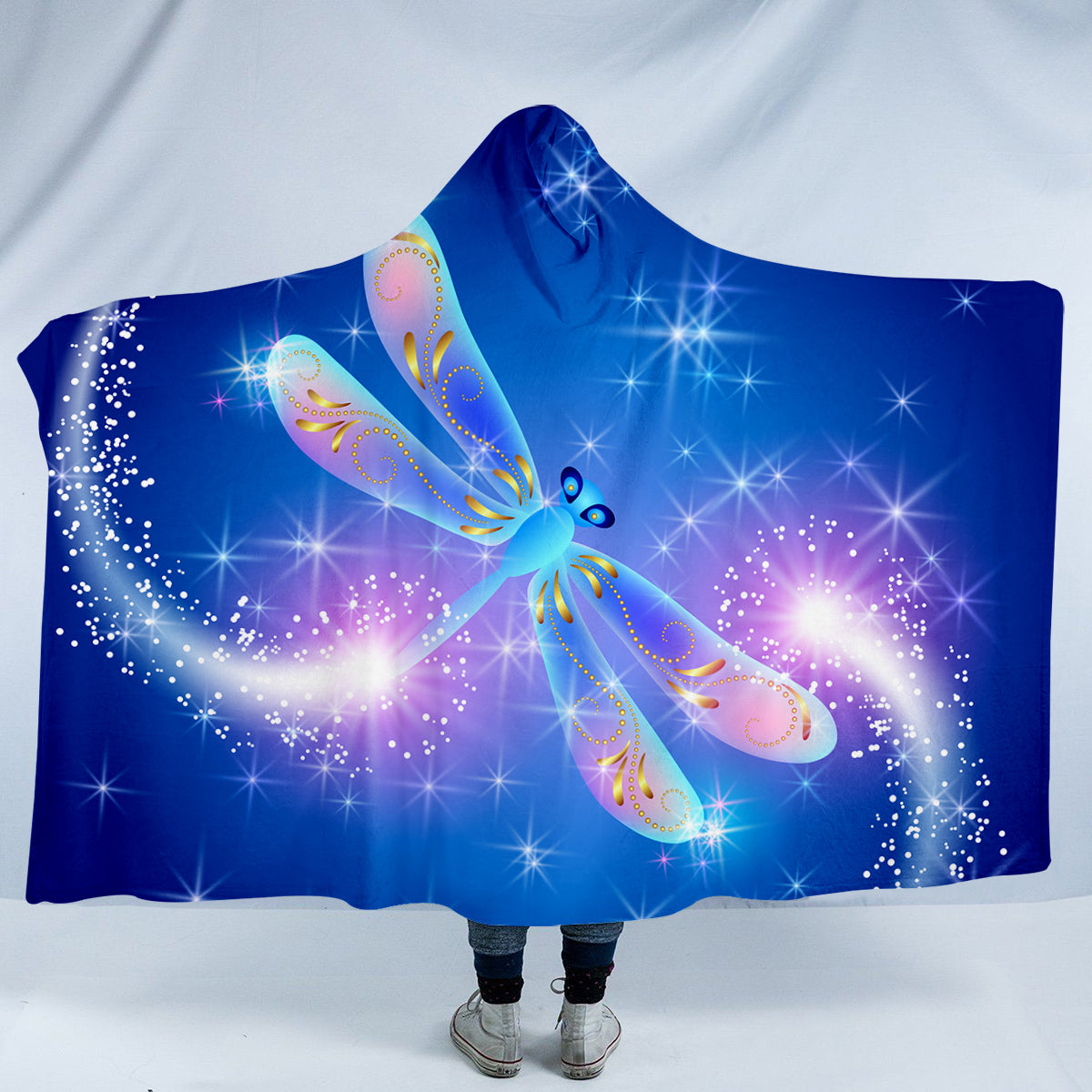 Dragonfly Magic Cozy Hooded Blanket