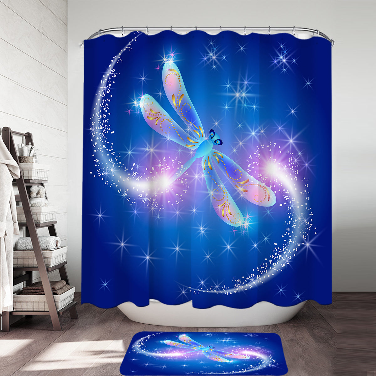 Dragonfly Magic Shower Curtain