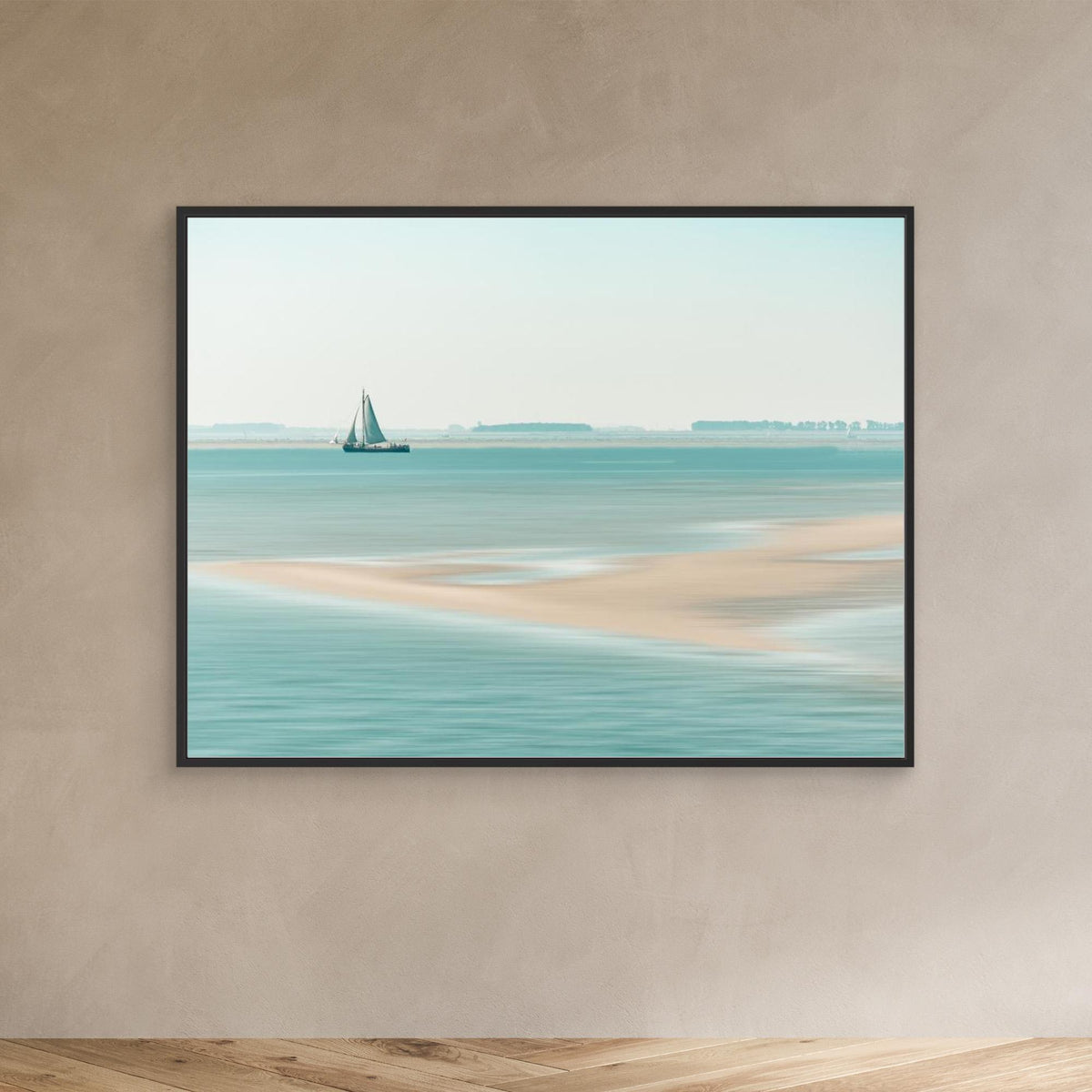 Canvas Print - Passing a Sandbank by Bernardine De Laat