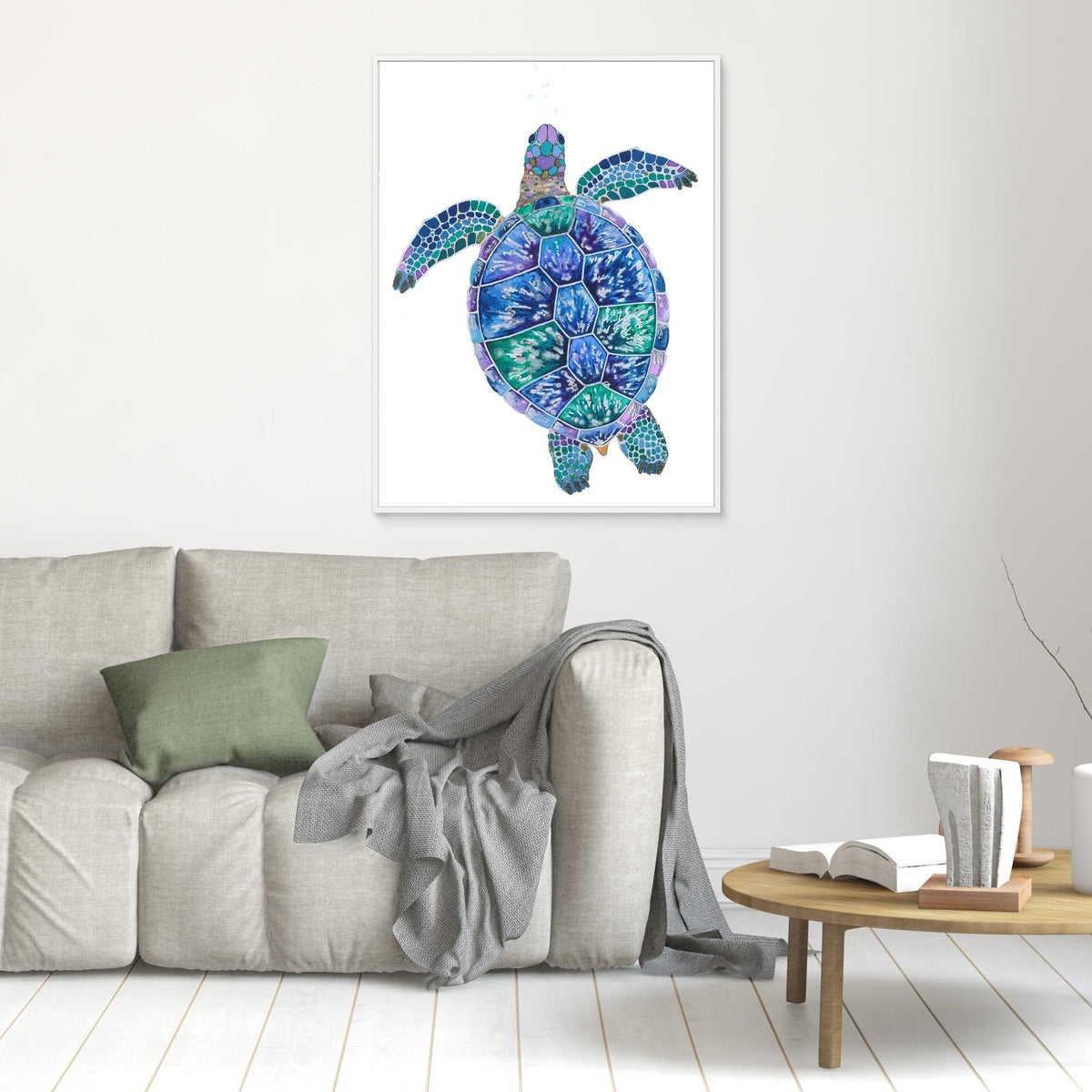Canvas Print - Blue Turtle by Isabelle Brent