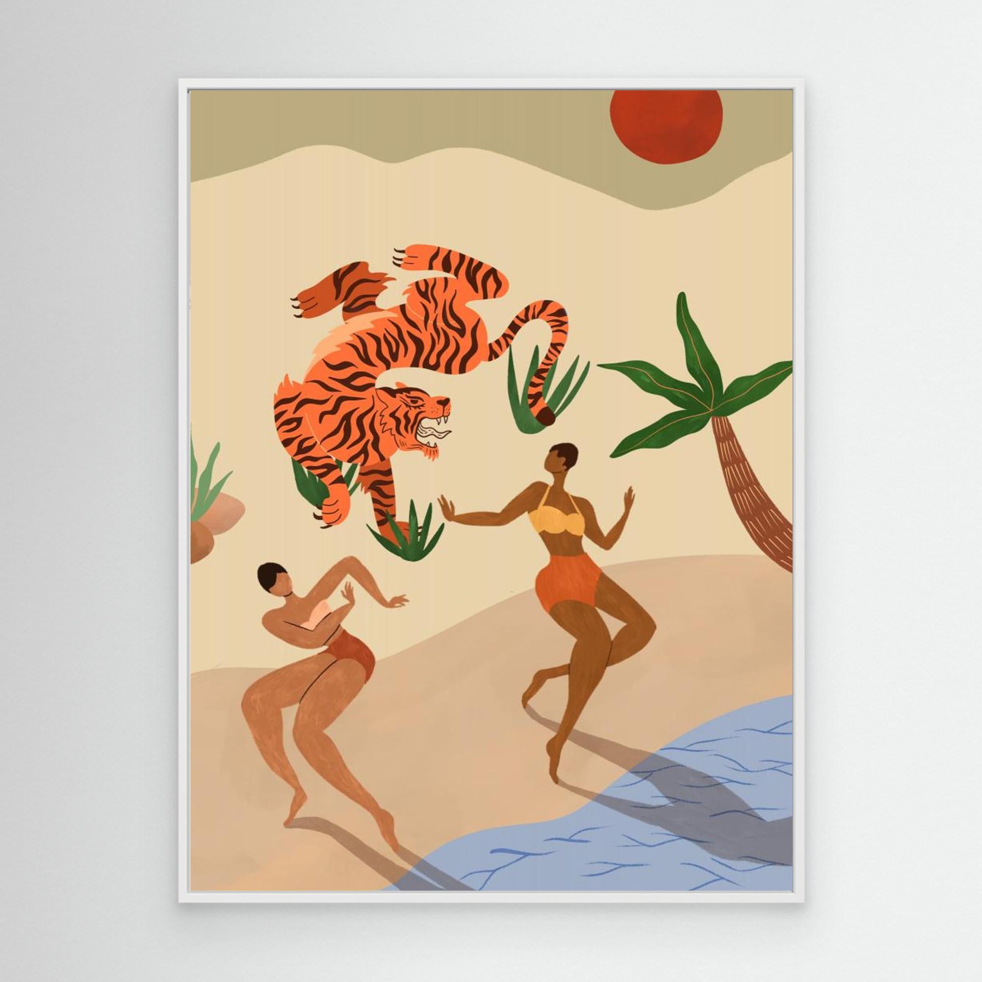 Canvas Print - Dancing Tiger by Arty Guava