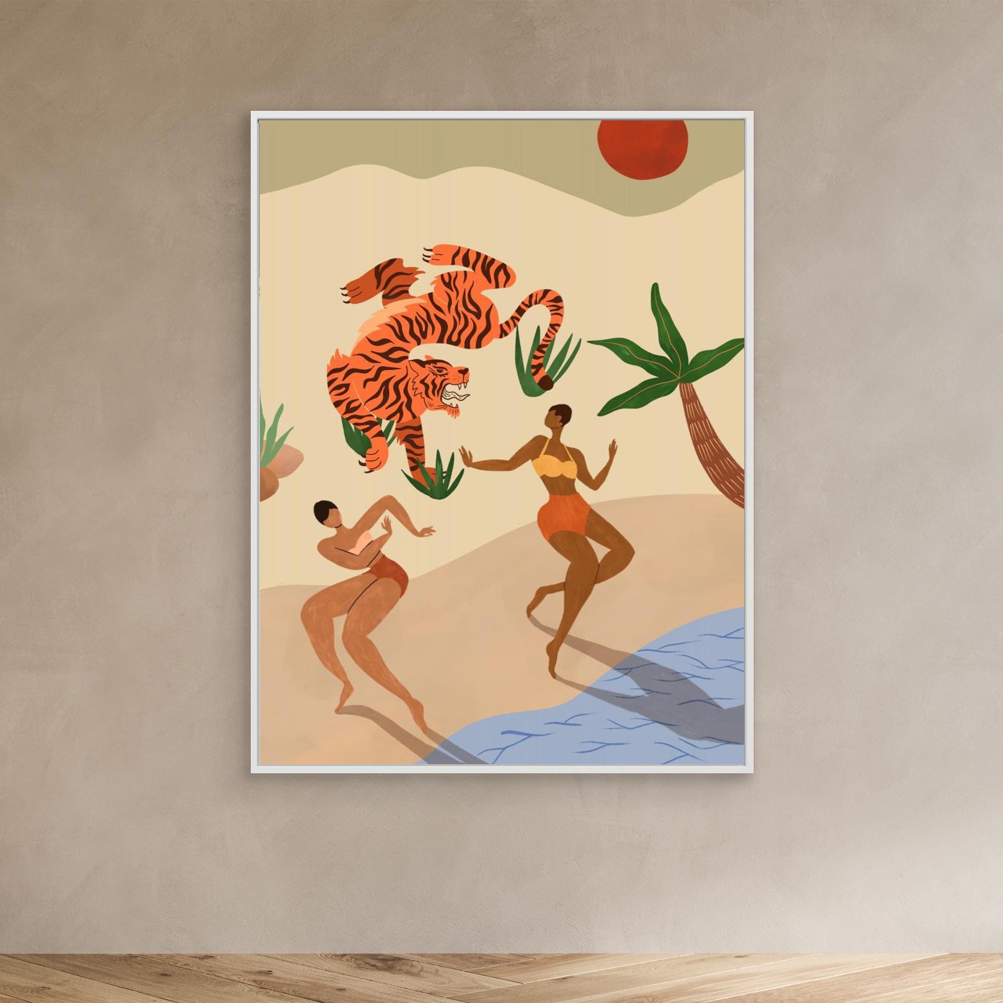 Canvas Print - Dancing Tiger by Arty Guava