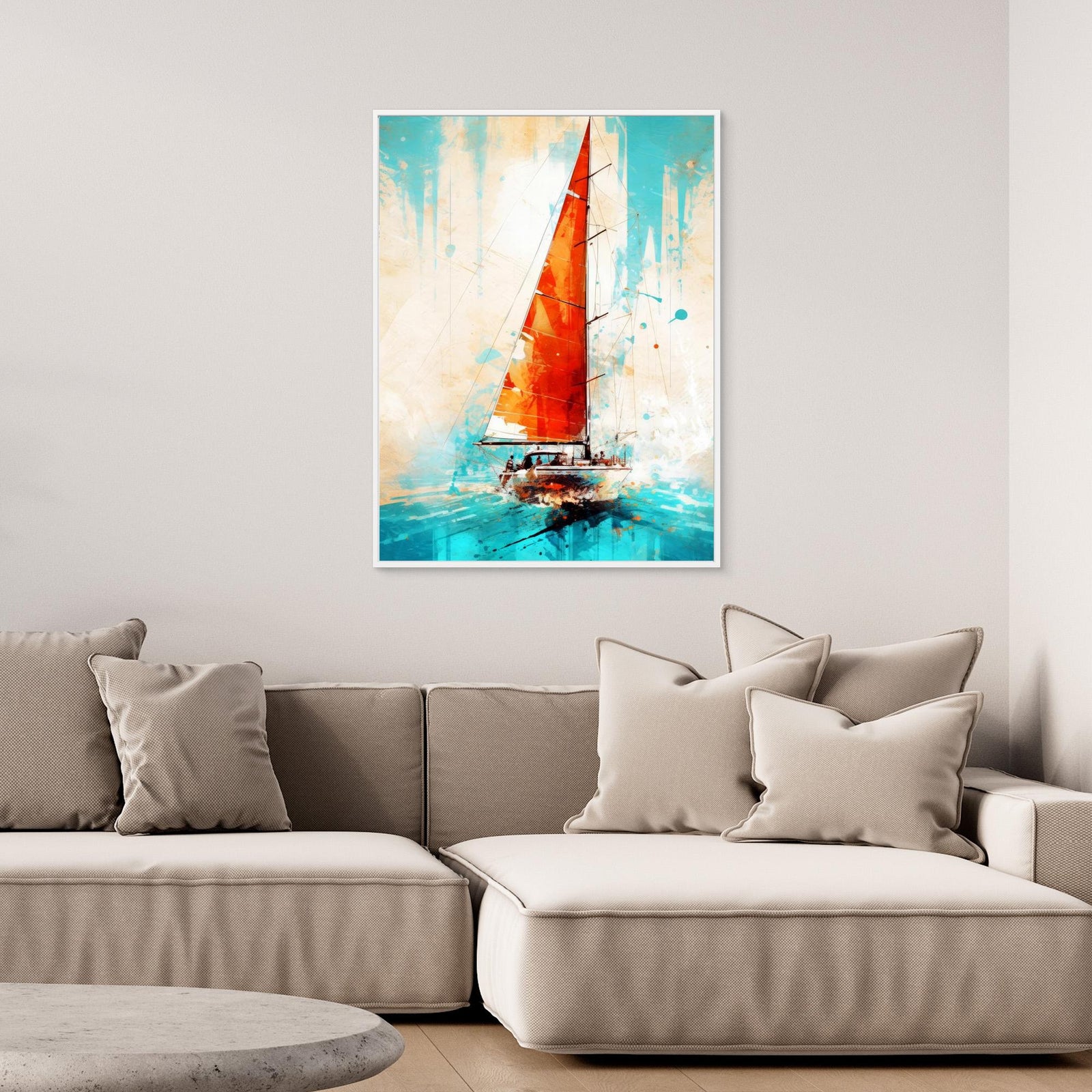 Canvas Print - Yacht Racing Sport Art 9 by Justyna Jaszke