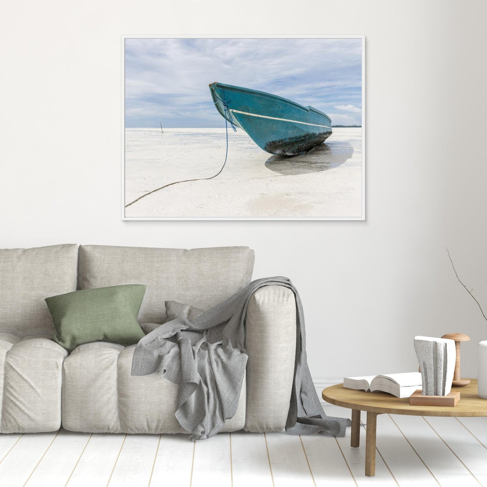 Canvas Print - Boat at the Beach by Photolovers