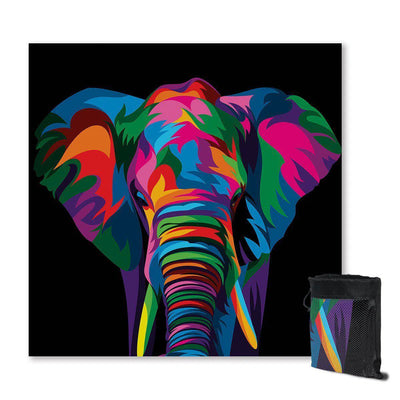 Elephant Rainbow Sand Free Towel