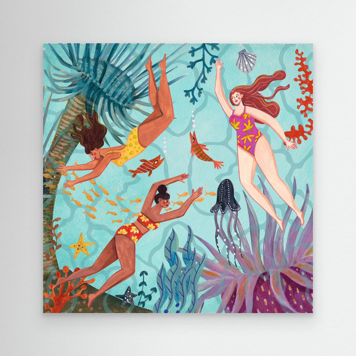 Canvas Print - Swimming in the Ocean by Caroline Bonne Müller