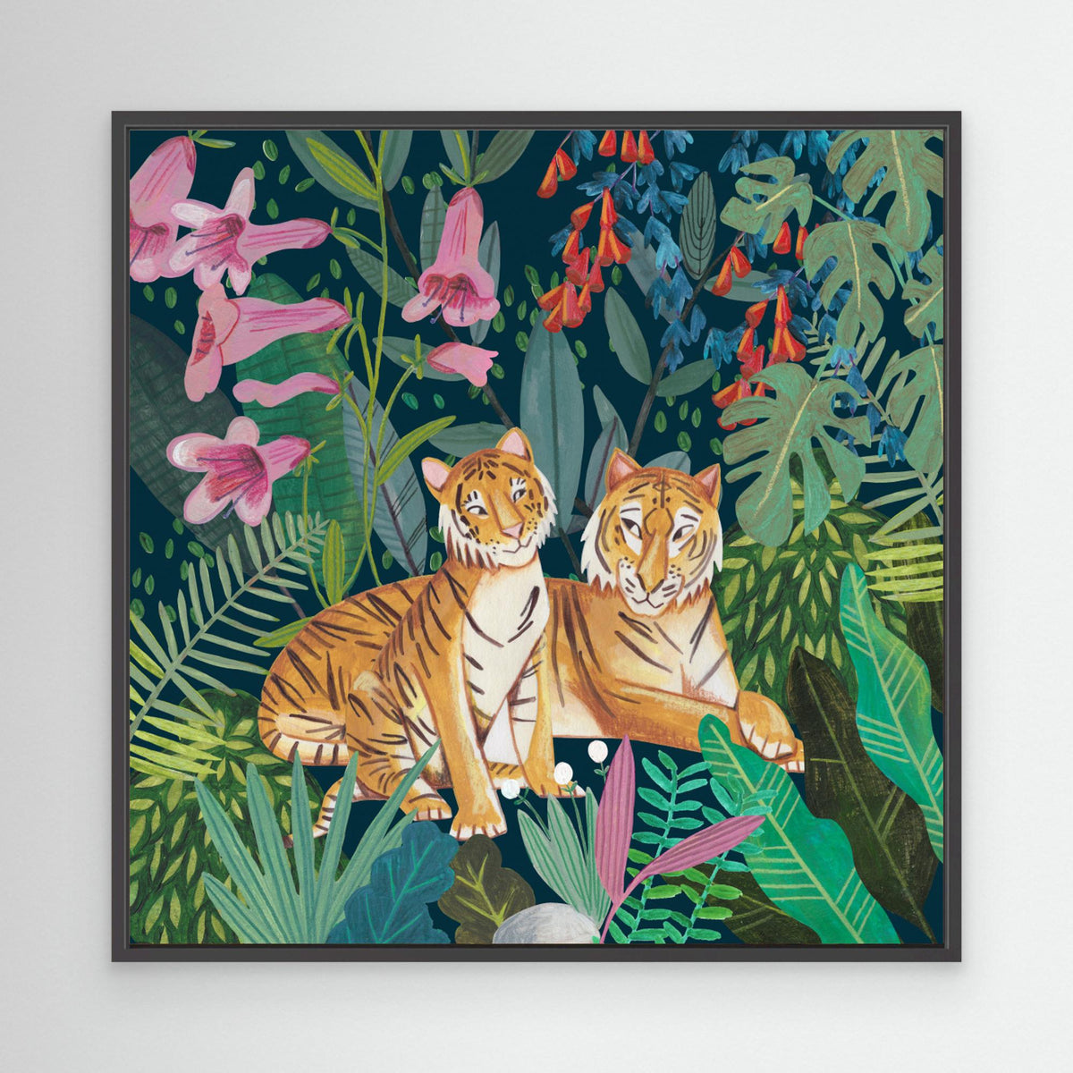 Canvas Print - Tigers in the Jungle by Caroline Bonne Müller