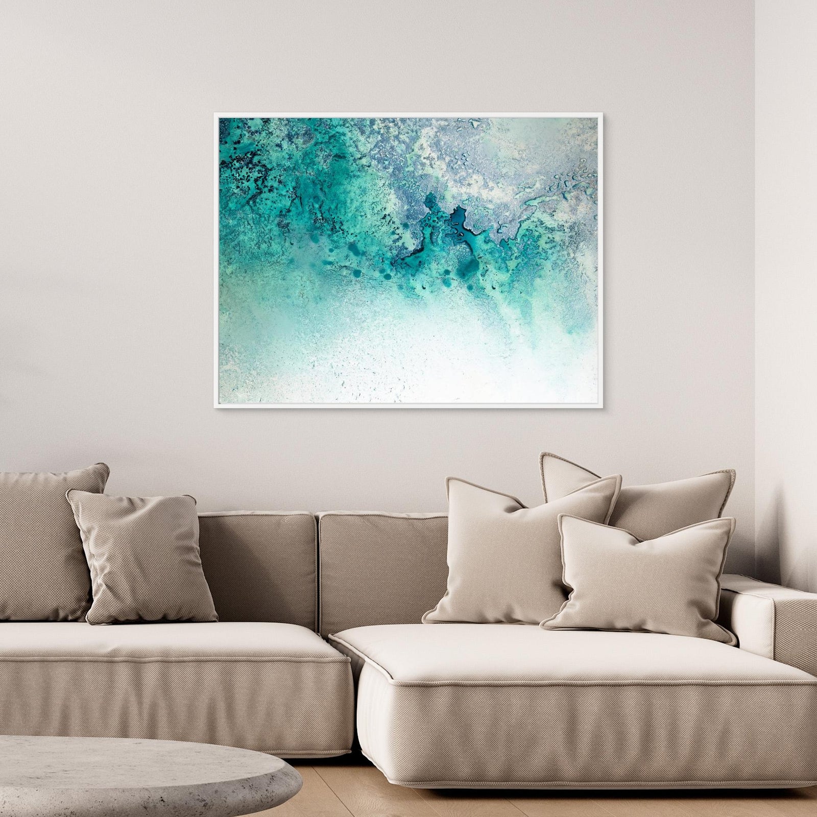 Canvas Print - Turquoise Whispering by Petra Meikle De Vlas