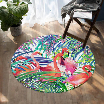 Flamingo Passion Round Area Rug