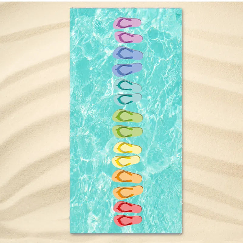 Flip Flops Rainbow Extra Large Towel