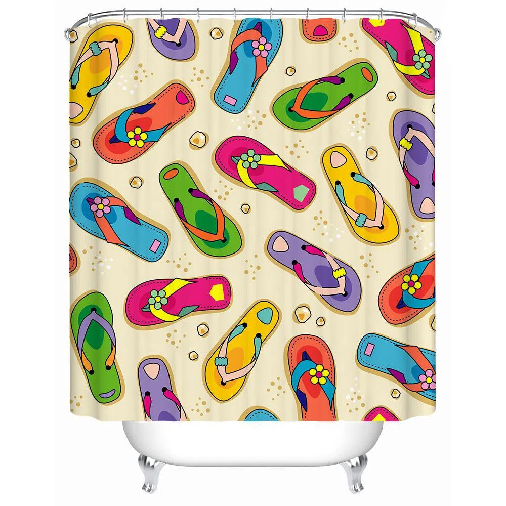 Flip Flops State of Mind Shower Curtain