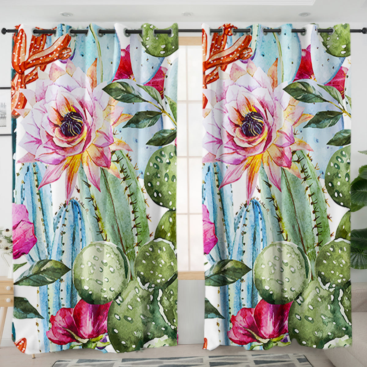 Colorful Cacti Curtains