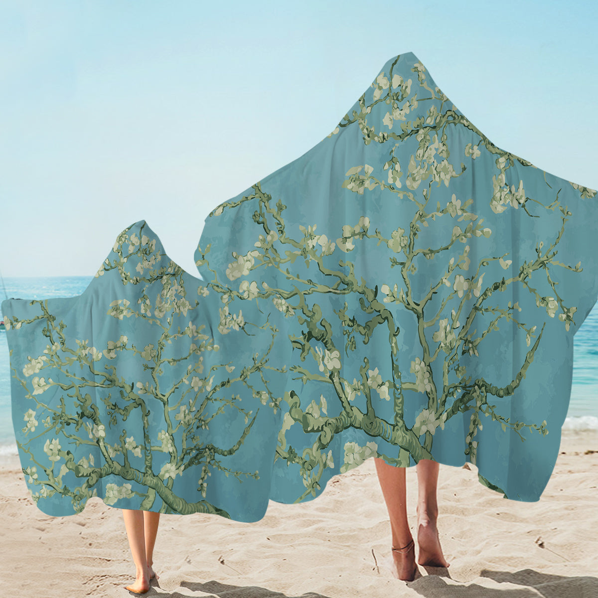 Van Gogh Almond Blossoms Hooded Towel