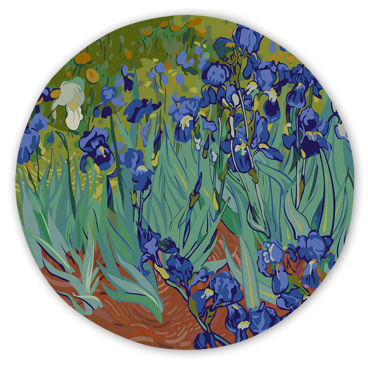 Van Gogh Irises Round Sand-Free Towel